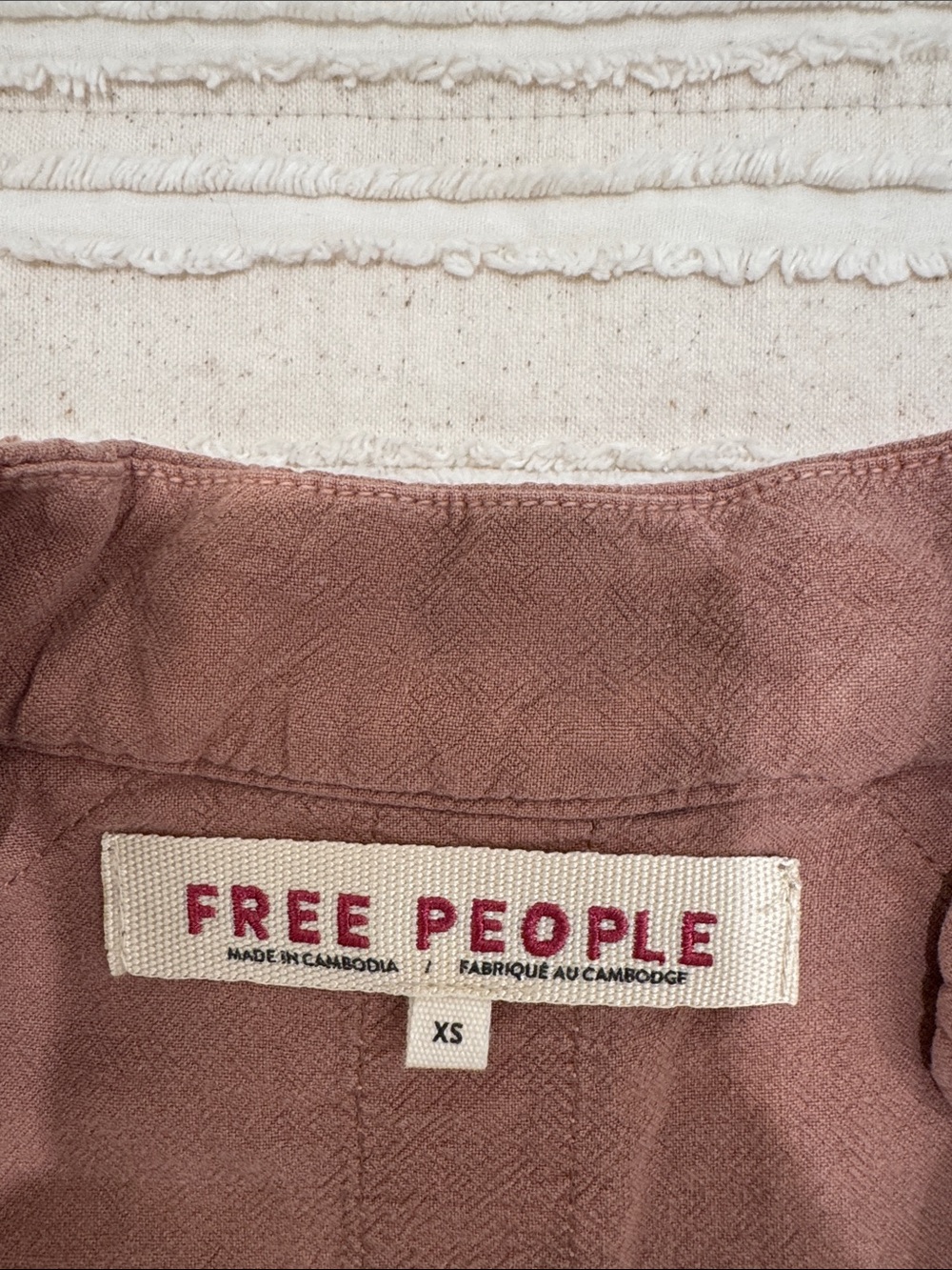 Free People Dusty Mauve Military-Style Peplum Jacket - Picture 2 of 3